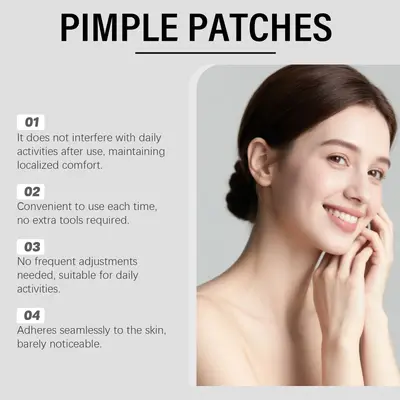 Invisible Comfort Acne Patches Hydrocolloid Material Fits Skin Tone Invisible Breathable Covers Facial Acne Patches
