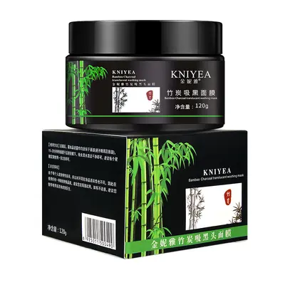 Jinya Bambuskohle Schwarzkopf-Gesichtsmaske 120g, abziehbar
