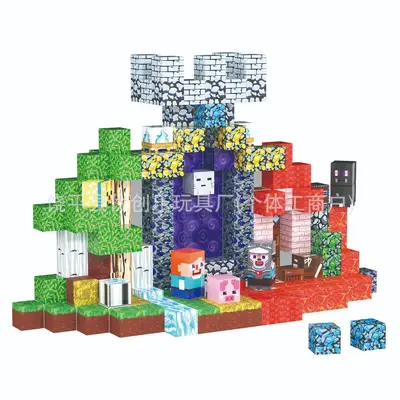 MC Magnetic Building Blocks Set, My World, DIY Assembly for Children - 6