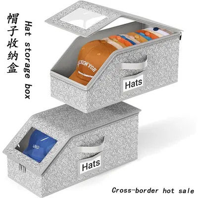 Hutaufbewahrungsbox multifunktional großvolumig faltbar Baseballmützen-Aufbewahrungsbox mit Deckel Staubschutzbox Amazon Cross-Border