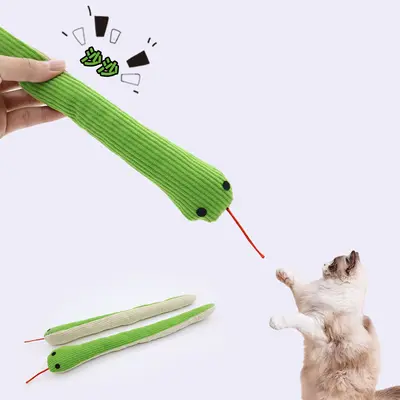 Realistic Snake Cat Toy, Self-Entertaining Cat Teaser