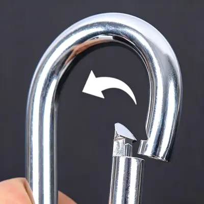 Spring Buckle Metal Safety Hook, Galvanized Pear-Shaped Carabiner
