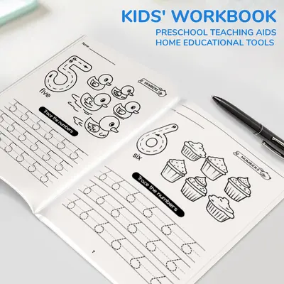 Children's Preschool Handwriting and Drawing Workbook, Pen Control Practice - 5