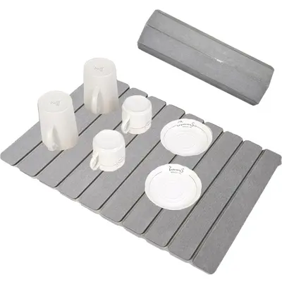 Hard diatomite kitchen countertop drain mat, absorbent, moisture and mildew-proof - 7