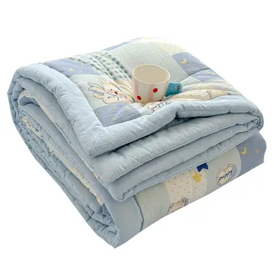 Hochwertiges Babydecke Sommerleicht Waschmollton Sommerbettdecke Klimaanlagen-Bettdecke Dünne Bettdecke Sommerdecke Maschinenwaschbar Bettdecke Geschenkpaket A