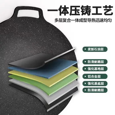 Koreanische Grillplatte für Induktionsherd, tragbare Eisenplatte für Camping