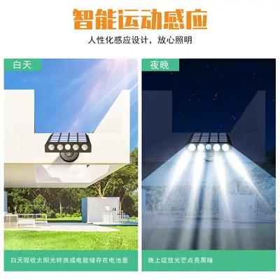Waterproof LED Solar Wall Lamp with Fake Camera, Rechargeable, Outdoor