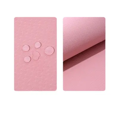 Einteiliges Tropfen-Versandleichte Fehler Yoga-Matte doppelseitig rutschfest verbreiterte und verdickte Yoga-Matte mit Logo Laser-Sportmatte - 4