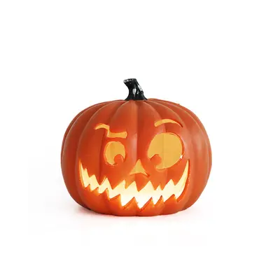 Halloween-Kürbislaterne hohl gearbeitet mit Leuchteffekt, für Innen und Außen