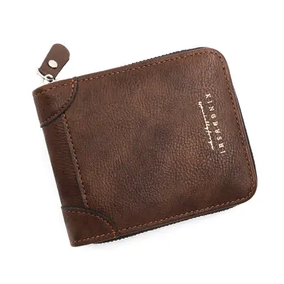 Men's Short Wallet with Chain, Multi-Card Slots and Zipper Coin Pocket - 7