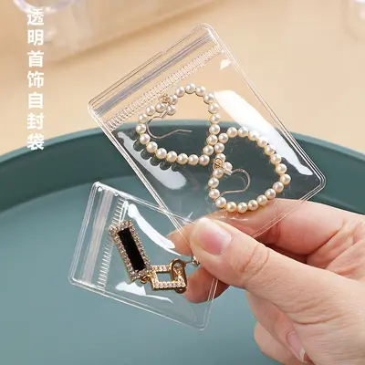 Transparent PVC Self-Sealing Bags for Jewelry Storage Packaging, Jewelry Bags for Beads, Earrings, Bracelets and Accessories, Sealed Plastic Zip Bags