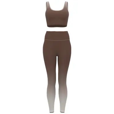 Gradient Cloud-Feel Yoga Wear Set, High-Stretch Slim-Fit Running Sportswear - 6