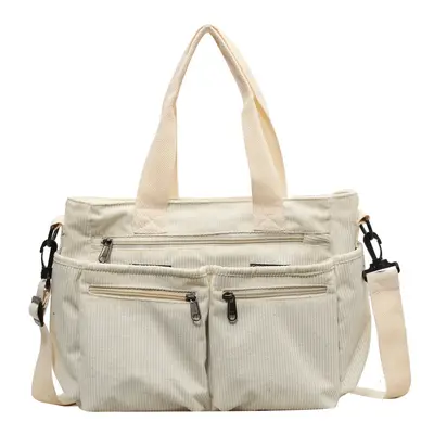 Large Capacity Corduroy Women's Crossbody Bag, Simple Design, Commuting Travel - 10