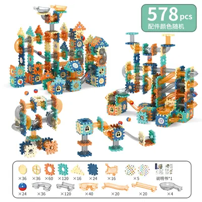 Children's Marble Run Toy for Boys, Educational Assembly Track Building Blocks - 13