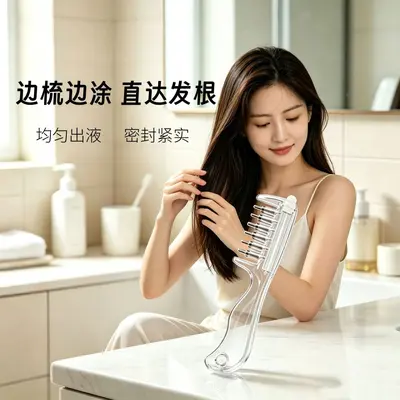 Crystal Hair Serum Applicator Comb for Minoxidil Scalp Application - 4