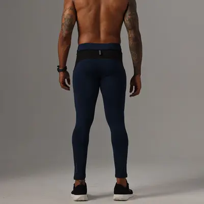 Men's High-Elastic Compression Pants for Marathon Running and Fitness