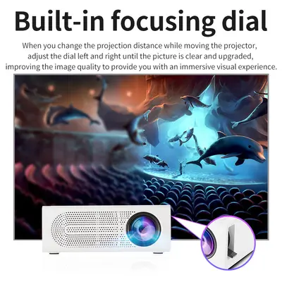 Grenzüberschreitender M200 tragbarer Mini-Beamer LED-Mobiltelefonprojektor Heimkino kabelgestützte Mobiltelefonbildschirmspiegelung wird unterstützt 1080p - 4