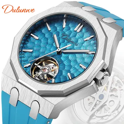 Durenwei men's tourbillon mechanical watch steel band