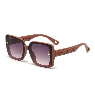 Women's Sunglasses, Large Frame, UV Protection, Korean Style - 9