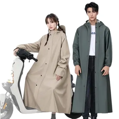 Electric Motorcycle Rain Jacket with Sleeves, Full Body