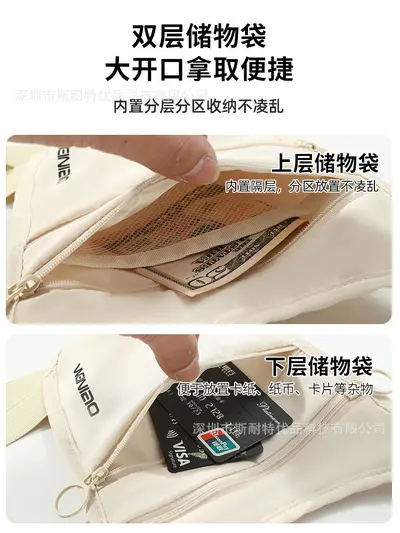 Hırsızlığa karşı seyahat bel çantası, pasaport belge cüzdanı, kişisel görünmez hırsızlık önleyici çanta, Avrupa seyahati yurtdışında crossbody çanta