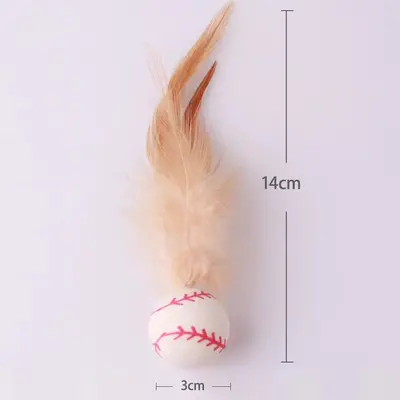 猫猫玩具弹力球羽毛逗猫棒猫咪玩具自嗨解闷神器消耗体力宠物用品 - 5