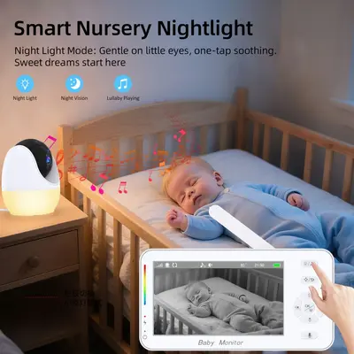 4,3-Zoll Babyphone mit Bildschirm, 1080P, Zwei-Wege-Gegensprechfunktion