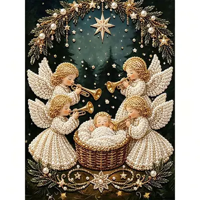 Dowmoo Weihnachts-Diamantmalerei-Set, DIY Dekoration