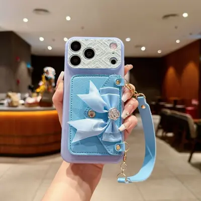 iPhone 18/17 Pro Max kılıfı, kelebek yay cüzdan tarzı - 10
