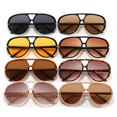 Große Froschspiegel-Sonnenbrille, modischer Stil - 4