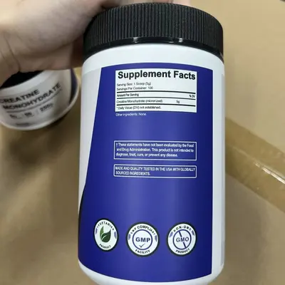 Cross-Border Bestseller Creatine Monohydrate Powder Private Label OEM Processing Fitness Supplement Energy