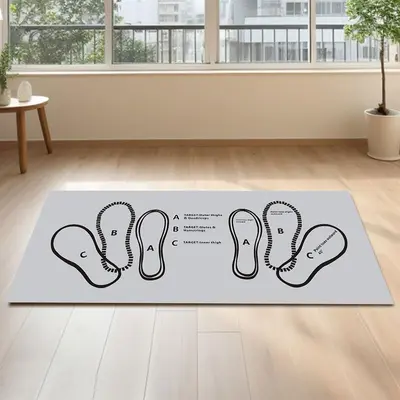 Durable and noise-reducing foot mats Pilates squat step training home fitness mats for men and women exercise non-slip mats in stock - 13