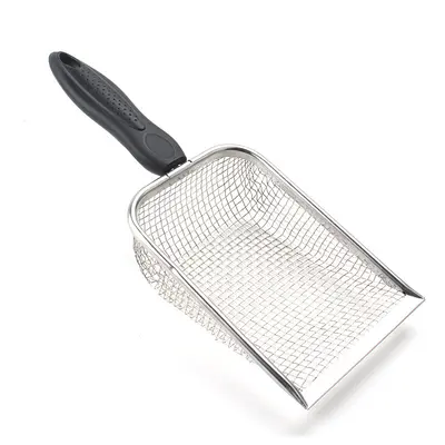 Fine-Hole Stainless Steel Cat Litter Scoop with Plastic Handle - 8