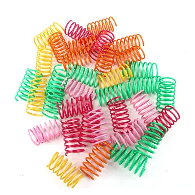 Cat Toy Springs, 50 Pack, Colorful Plastic - 4