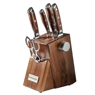 Küchenmesserset 7-teilig, 5Cr15MoV, Holzgriff