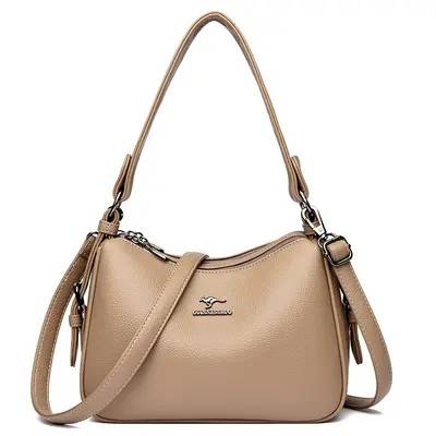 Kangaroo Genuine Leather Mom Bag, Women's Single-Shoulder Crossbody Bag - 8