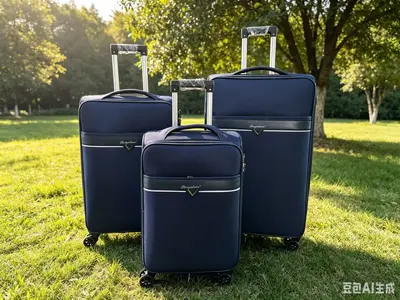 Large Capacity Oxford Cloth Trolley Suitcase with Combination Lock and Spinner Wheels - 8