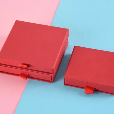 Takı Ambalaj Kutusu Kolye Küpe Kolye Çekmeçeli Boş Beyaz 1.7cm Amazon Saklama Yüzüğü Mücevher Kutusu - 7