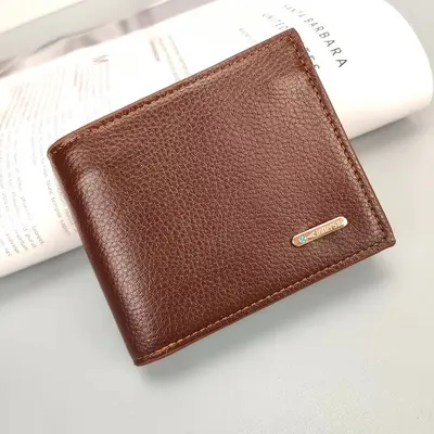 Men's Horizontal Short Wallet with Multiple Card Slots - 9