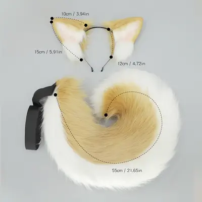 Artificial Animal Ears and Tail Set for Cosplay - 5