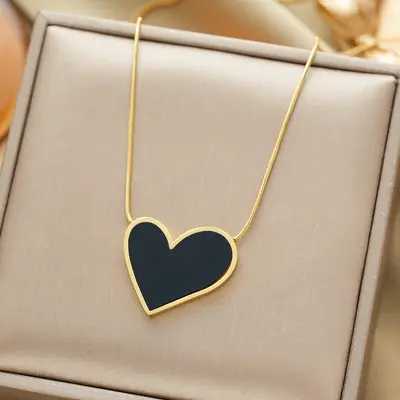 Cross-border Hot Sale Elegant and Personalized Women's Pure Titanium Steel Necklace with Electrolysis 18K Gold Clavicle Chain Necklace Jewelry Fadeless - 8