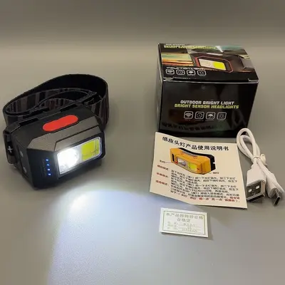 Voice-Controlled Rechargeable Headlamp, Lithium Battery, Motion Sensor, for Night Fishing - 7