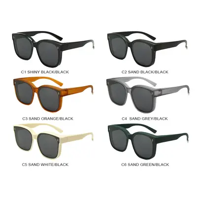 Men's Clip-On Myopia Sunglasses Set, Polarized UV400 Protection for Driving - 4