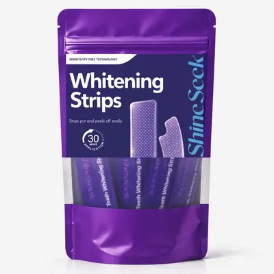 Purple PAP+ Dry Teeth Whitening Strips, 30-Minute, No Residue
