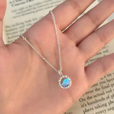 S925 Silber Zirkonia Halskette Damen, Schlüsselbein Kette, leicht luxuriös - 12
