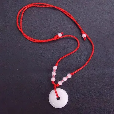 Security Buckle Direct Factory Wholesale Sale Afghan White Jade Security Buckle Pendant Jade Necklace for Men and Women Live Delivery - 7