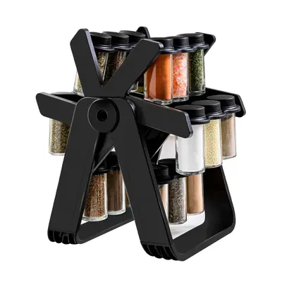 Sınır Ötesi Amazon İçin Döner Baharat Rafı Mutfak Özel Cam Baharat Şişesi Rafı Döner Baharat Organizeri - 7