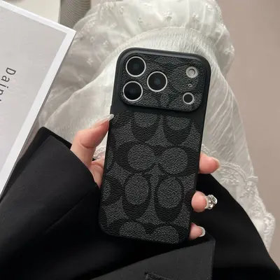 iPhone 18 Pro Max için çift C logolu moda telefon kılıfı, i17 koruyucu kapak - 8