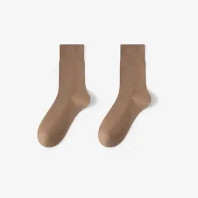 Women's Mid-Calf Socks, Pure White, Loose Cuff, Thin Summer Style - 11