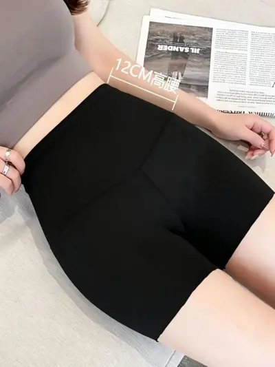Women's High-Waist Seamless Shark Shorts, Tummy Control, Summer